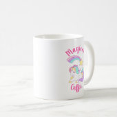 Magisches Einhorn mit Regenbogen-Shooting-Star Kaffeetasse (VorderseiteRechts)