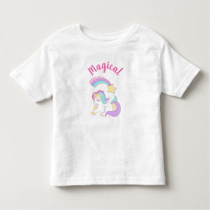 Magisches Einhorn mit Regenbogen-Shooting-Star Kleinkind T-shirt