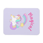 Magisches Einhorn mit Regenbogen-Shooting-Star Magnet (Horizontal)