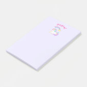 Magisches Einhorn mit Regenbogen-Shooting-Star Post-it Klebezettel (angewinkelt)