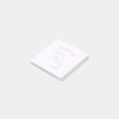 Magisches Einhorn mit Regenbogen-Shooting-Star Post-it Klebezettel (angewinkelt)