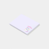 Magisches Einhorn mit Regenbogen-Shooting-Star Post-it Klebezettel (angewinkelt)