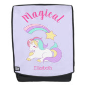 Magisches Einhorn mit Regenbogen-Shooting-Star Rucksack (Vorderseite)