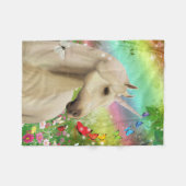 Magisches Einhorn mit Regenbogen- u. Fleecedecke (Vorderseite (Horizontal))