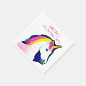 Magisches Einhorn mit Sternen Girl Geburtstag Serviette (Ecke)