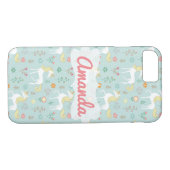 Magisches Einhorn-Muster, blau Case-Mate iPhone Hülle (Rückseite (Horizontal))