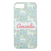 Magisches Einhorn-Muster, blau