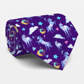 Magisches Einhorn Muster Watercolor Fantasy Design Krawatte (Gerollt)