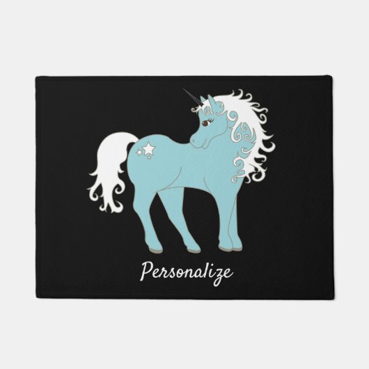 Magisches Einhorn Niedlich & Adorable mit Star Fußmatte (Vorderseite)