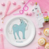 Magisches Einhorn Niedlich & Adorable mit Star Pappteller (Party)