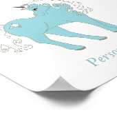 Magisches Einhorn Niedlich & Adorable mit Star Poster (Ecke)