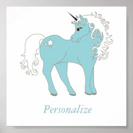 Magisches Einhorn Niedlich & Adorable mit Star Poster