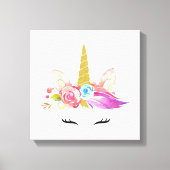 Magisches Einhorn, Niedliches Einhorn, Girl-Kinder Leinwanddruck (Vorderseite)