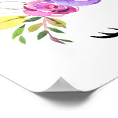 Magisches Einhorn, Niedliches Einhorn, Girl-Kinder Poster (Ecke)