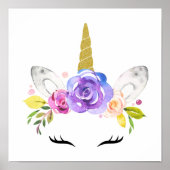 Magisches Einhorn, Niedliches Einhorn, Girl-Kinder Poster (Vorne)