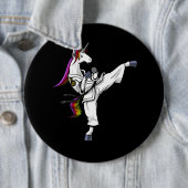 Magisches Einhorn Ninja Karate-lustige Kampfkünste Button (Beispiel)