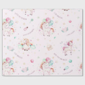 Magisches Einhorn-Packpapier Geschenkpapier (Flach)