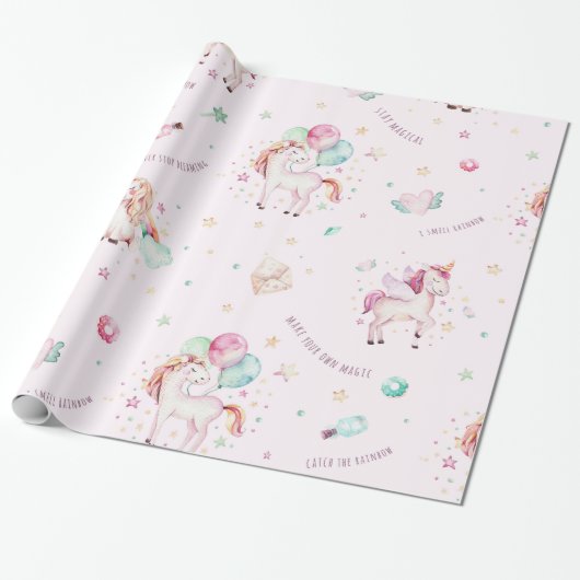 Magisches Einhorn-Packpapier Geschenkpapier (Ungerollt)