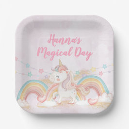 Magisches Einhorn Pappteller