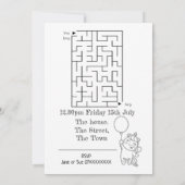 Magisches Einhorn-Party Einfärben in Farbe Einladung (Rückseite)