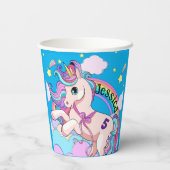 Magisches Einhorn-Party Einfärben in Farbe Pappbecher (Rückseite)