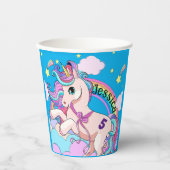 Magisches Einhorn-Party Einfärben in Farbe Pappbecher (Vorderseite)