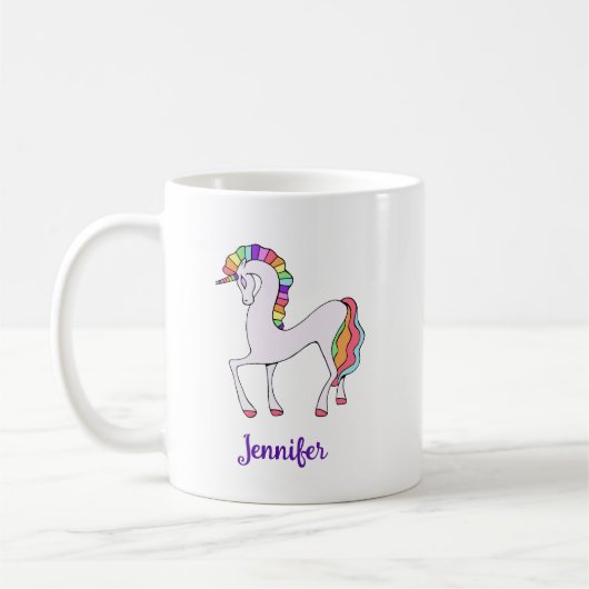 Magisches Einhorn Personalisiert Kaffeetasse (Links)