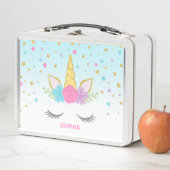 Magisches Einhorn Personalisiert Kids Metall Brotdose (Beispiel)