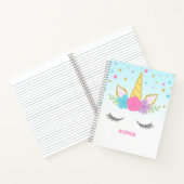 Magisches Einhorn Personalisiert Kids Notizblock (Innenseite)