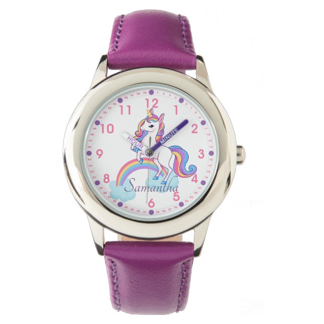 Magisches Einhorn Personalisiert Watch Armbanduhr (Vorderseite)
