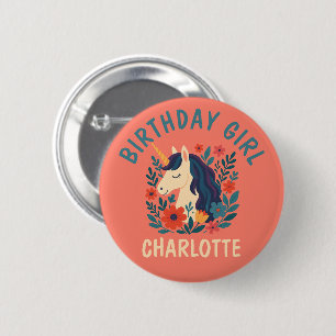 Magisches Einhorn Personalisierter Geburtstag mit Button