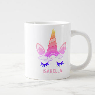 Magisches Einhorn personalisierter Name Jumbo-Tasse