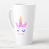 Magisches Einhorn personalisierter Name Milchtasse (Linke Ecke)