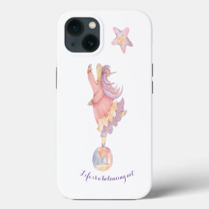 Magisches Einhorn Personalisiertes Wasserfarben iPhone 13 Hülle