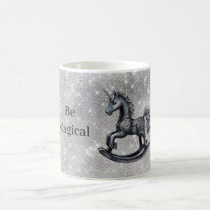 Magisches Einhorn Pferd Silber Glanz Kaffeetasse