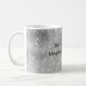 Magisches Einhorn Pferd Silber Glanz Kaffeetasse (Links)