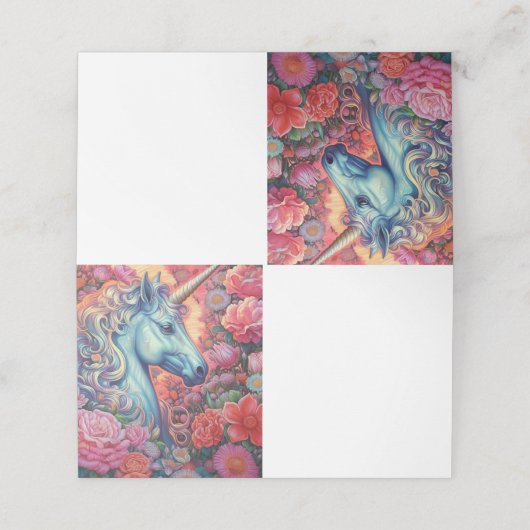 Magisches Einhorn Platzkarte (Außenseite Aufgefaltet)