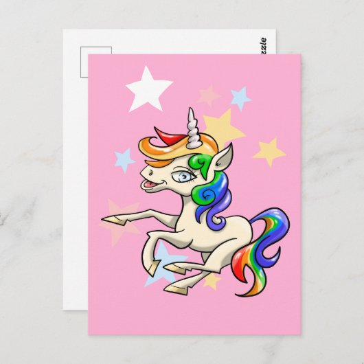 Magisches Einhorn Postkarte (Vorne/Hinten)