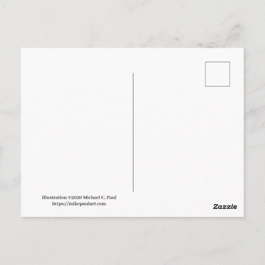 Magisches Einhorn Postkarte (Rückseite)