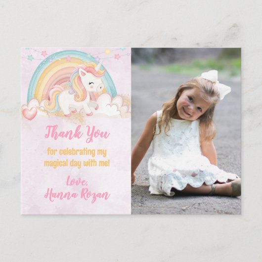Magisches Einhorn Postkarte (Vorderseite)