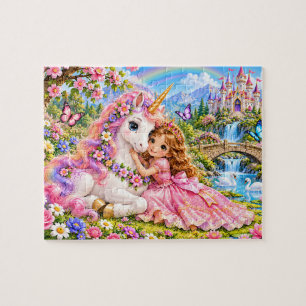 Magisches Einhorn Prinzessin Fantasy Puzzle