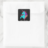 Magisches Einhorn Quadratischer Aufkleber (Tasche)