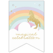 Magisches Einhorn Rainbow Birthday Bunting Wimpelkette (Erste Fahne)