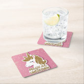 Magisches Einhorn Rechteckiger Pappuntersetzer (Vor Ort)