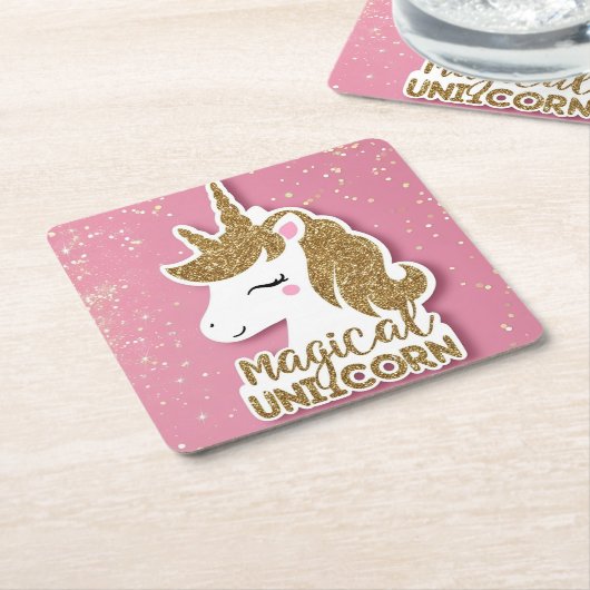 Magisches Einhorn Rechteckiger Pappuntersetzer (angewinkelt)
