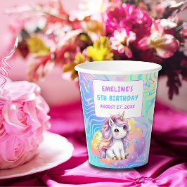 Magisches Einhorn Regenbogen Geburtstagsfeier Pappbecher