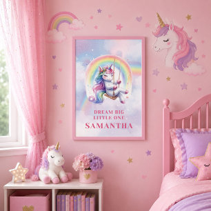 Magisches Einhorn Regenbogen Mädchen Geburtstag Wa Poster