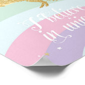 MAGISCHES EINHORN REGENBOGEN POSTER (Ecke)