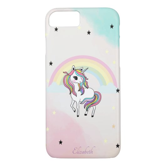 Magisches Einhorn, Regenbogen, Sterne Case-Mate iPhone Hülle (Rückseite)