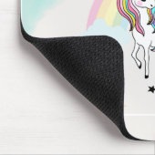 Magisches Einhorn, Regenbogen, Sterne Mousepad (Ecke)